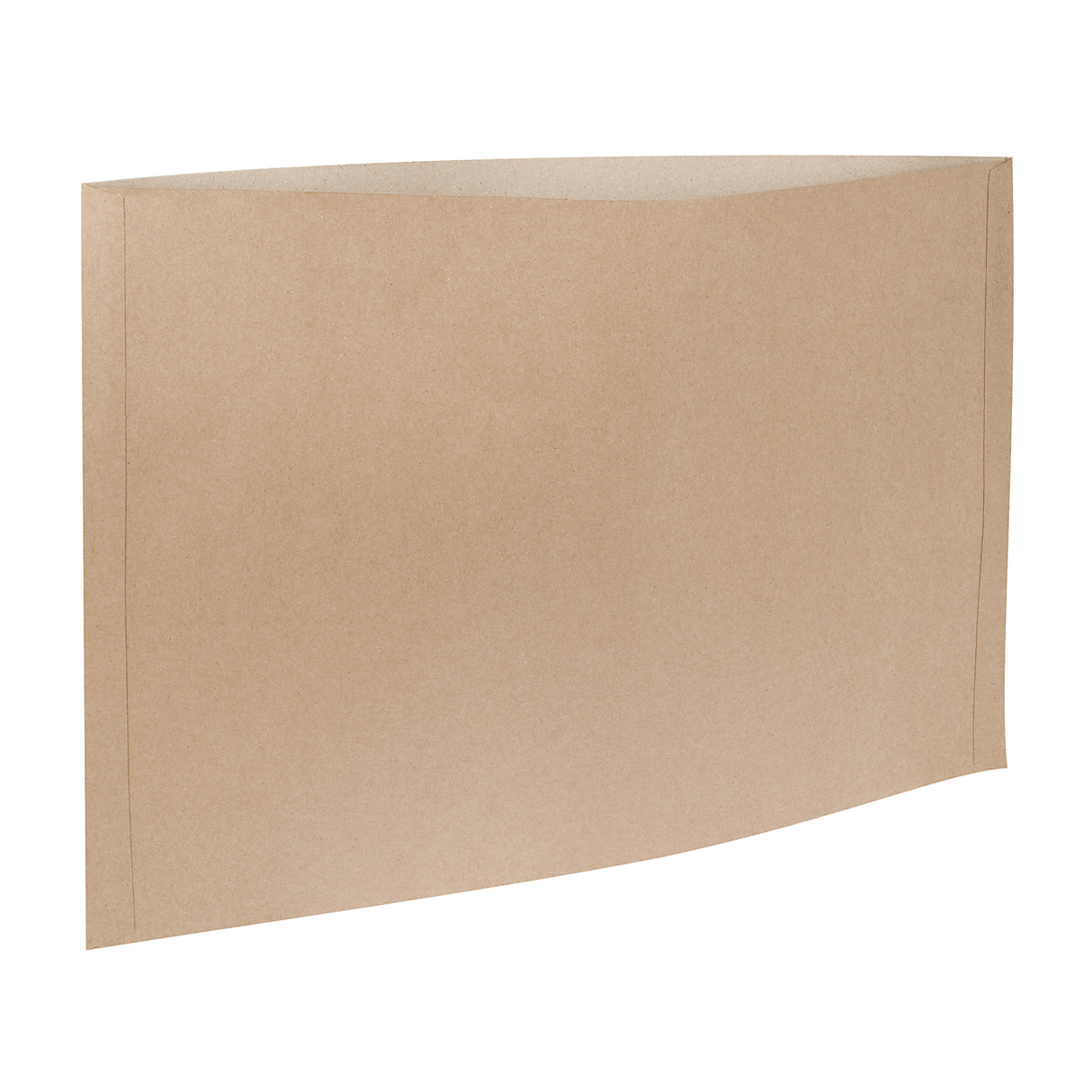Large brown kraft card folio bag displayed at an angle against a white background, showing its smooth matte surface and rectangular envelope-style construction with folded edges. The 180gsm portfolio provides a sturdy, eco-friendly storage solution for artworks and papers, with visible seams along the left side and bottom edge.