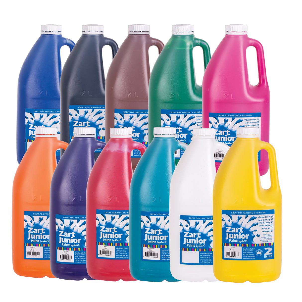 Zart Junior Paint 2L Pack of 11 - Zart