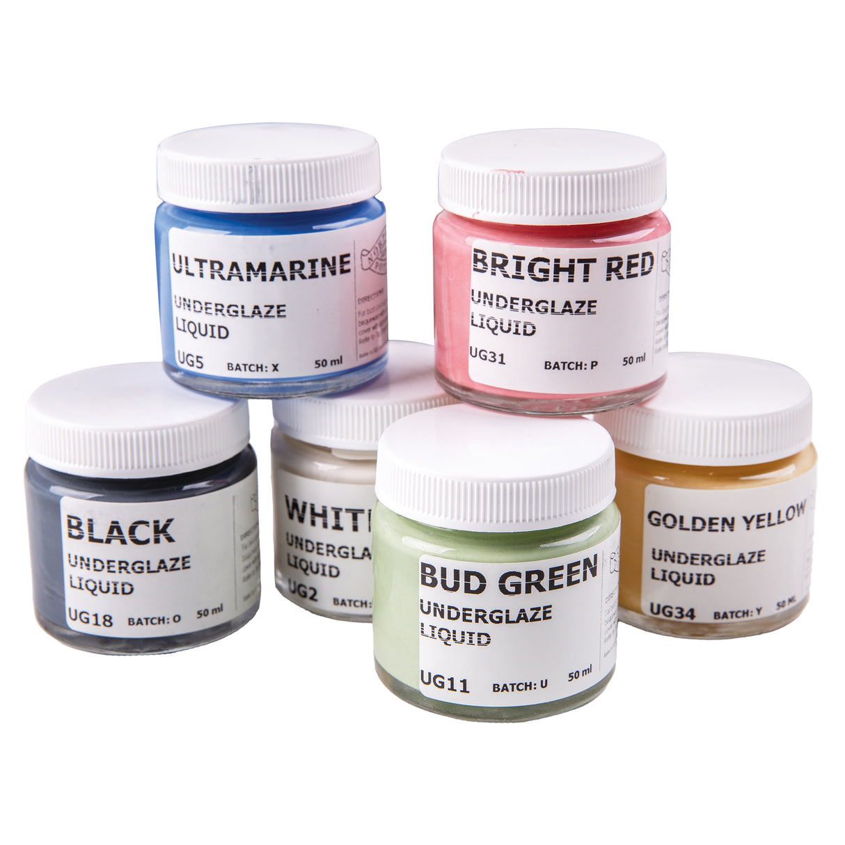 Zart Underglaze Set Basics Colours Pack of 6