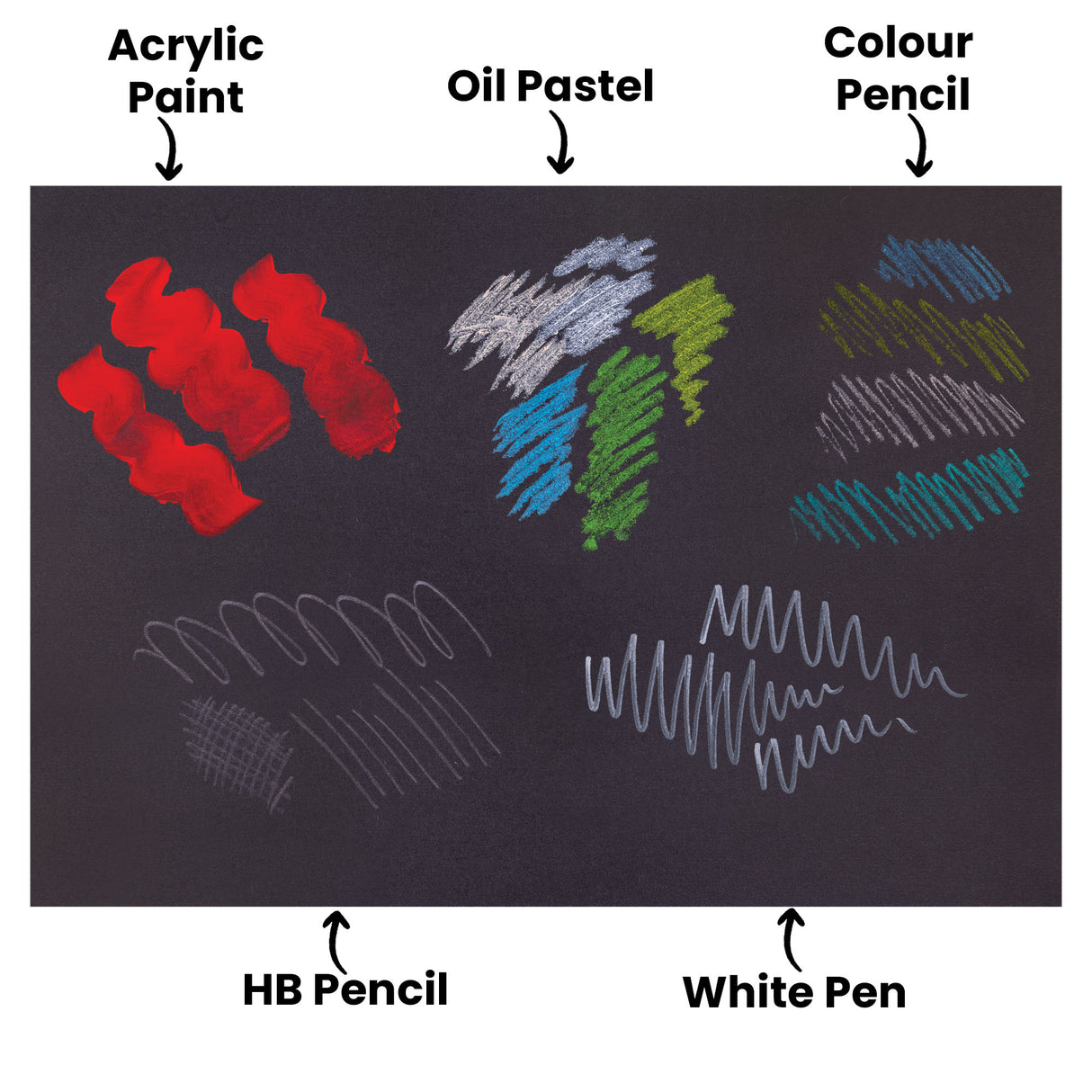 Black Cardboard Pack of 100 - Zart