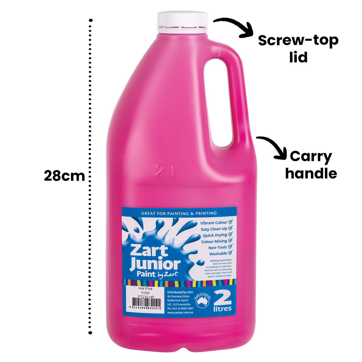 Zart Junior Paint 2L Bottles - Zart