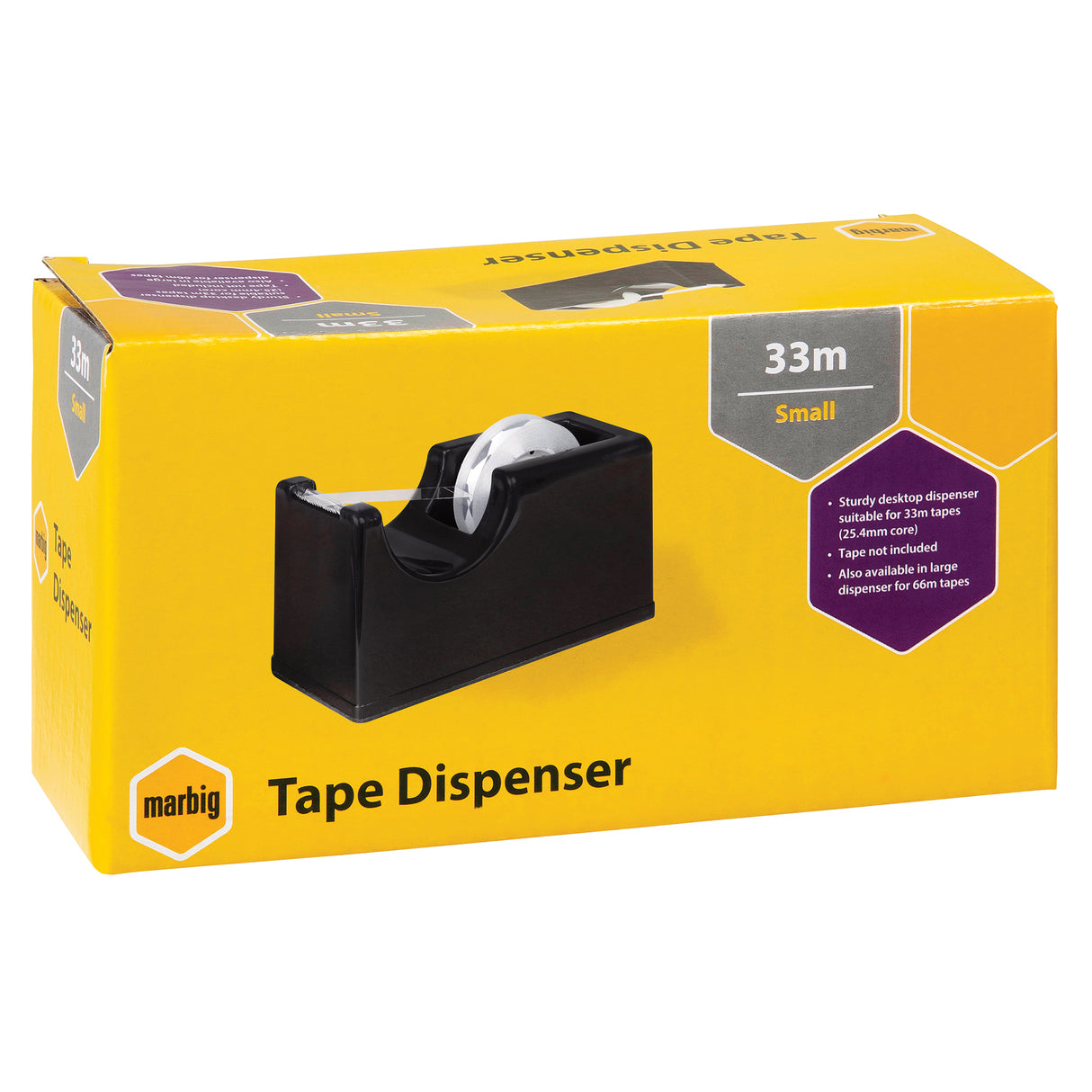 Marbig Small Tape Dispenser Black - Zart