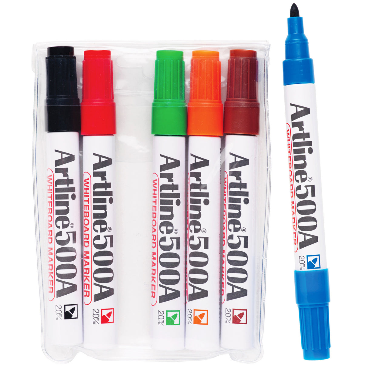 Artline 500A Whiteboard Markers Assorted Pack of 6 - Zart