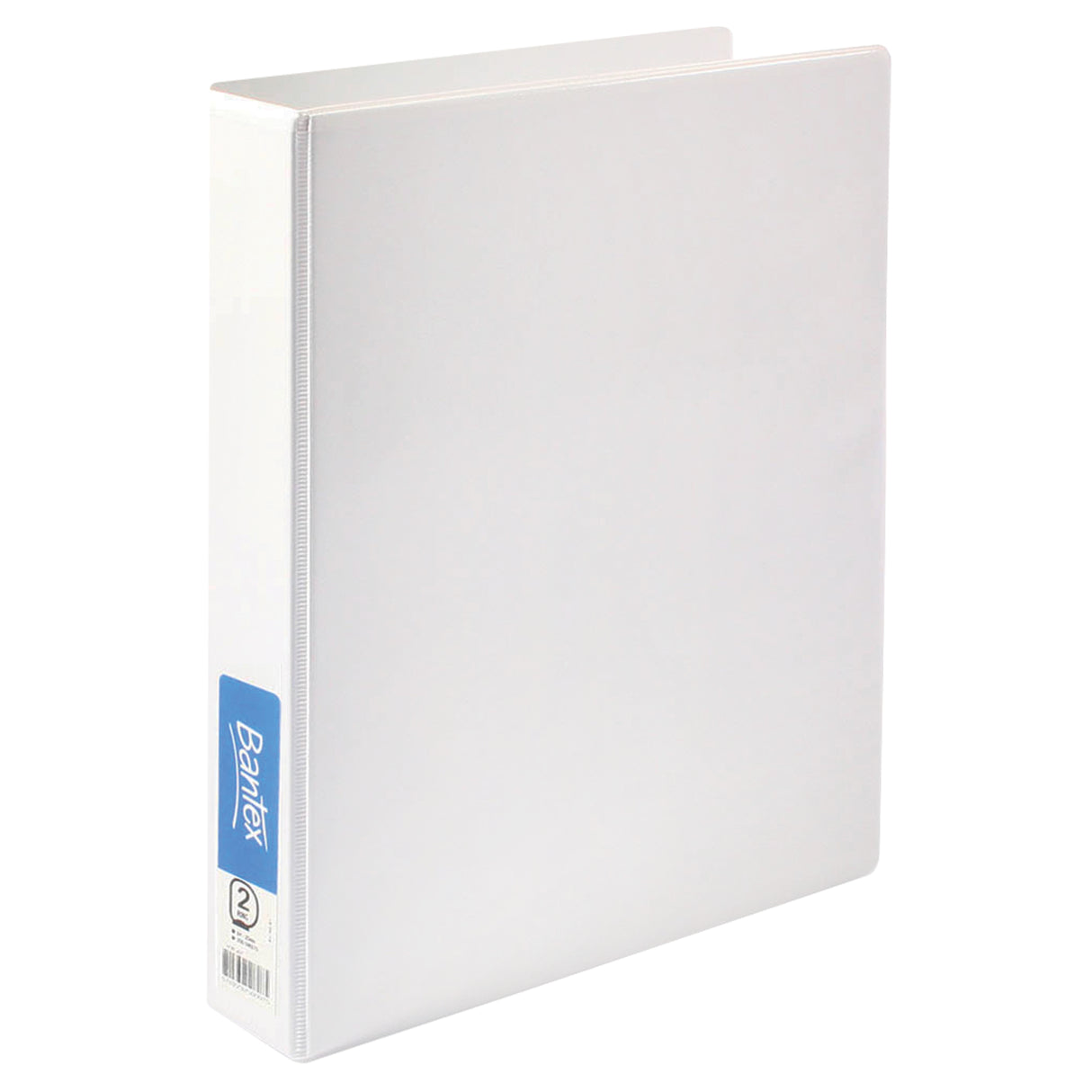 Bantex Cover Insert 2D Ring Binder A4 25mm Spine White