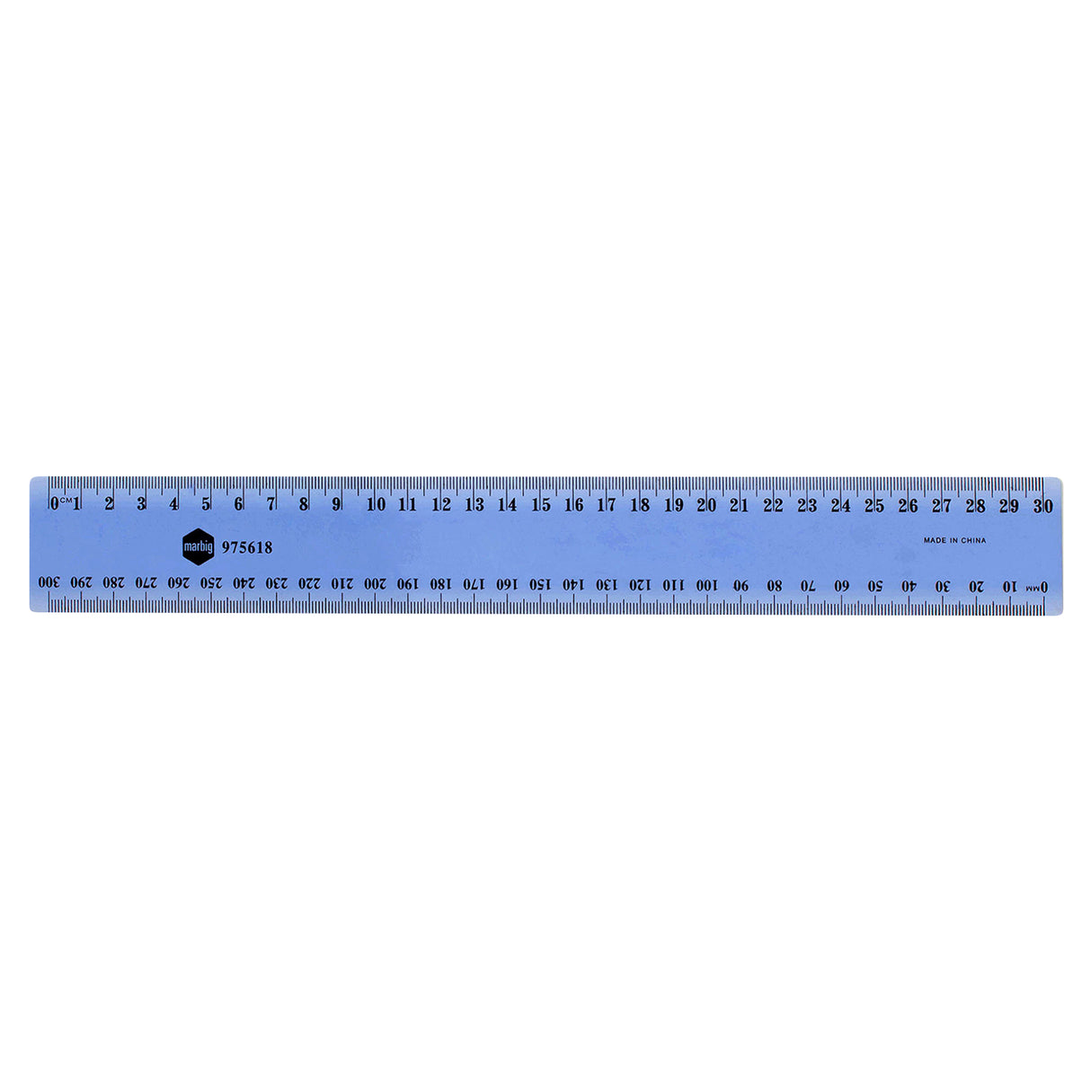 Marbig Plastic Ruler 30cm Metric Asst Fluroscent Colours - Zart