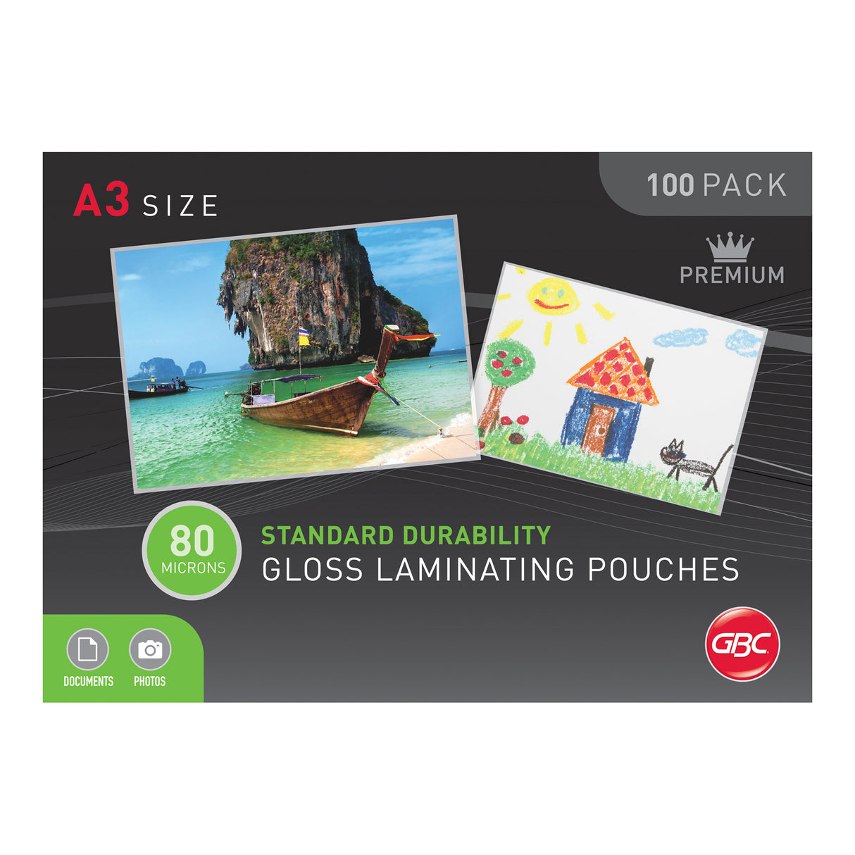 GBC Signature Laminating Pouches 80 micron Pack of 100 - Zart