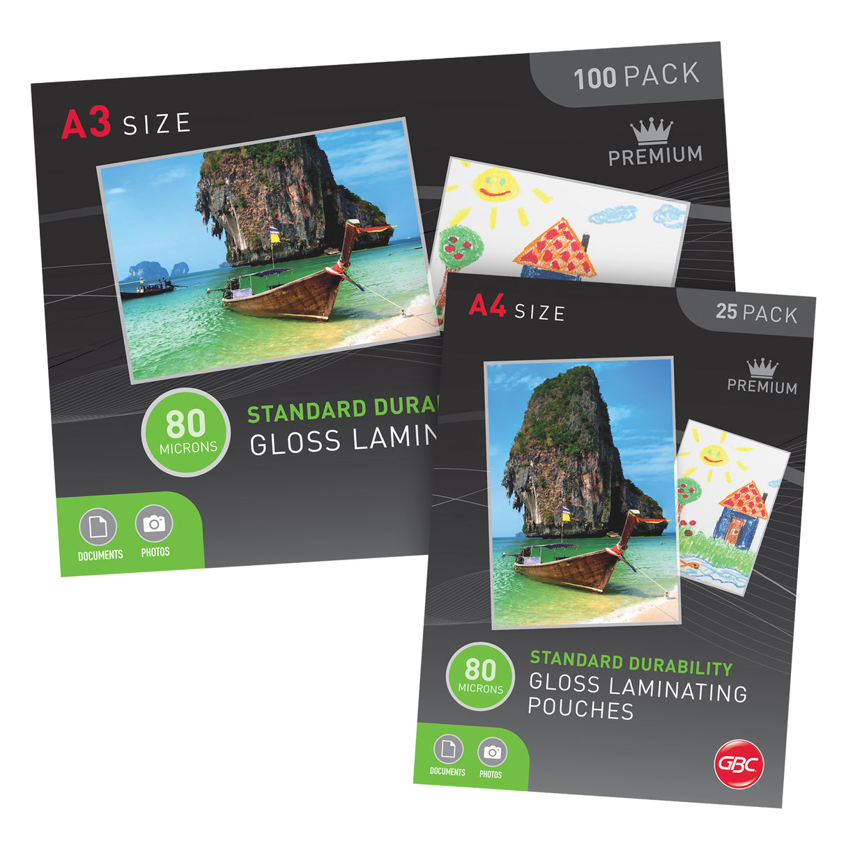 GBC Signature Laminating Pouches 80 micron Pack of 100 - Zart