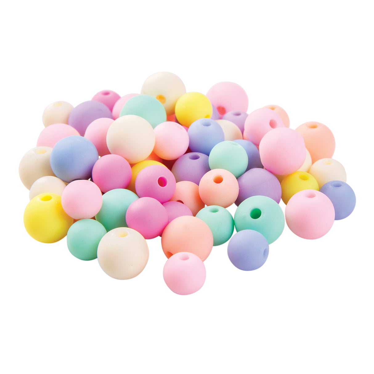 Wooden Beads Pastel Colours Pack of 60 - Zart