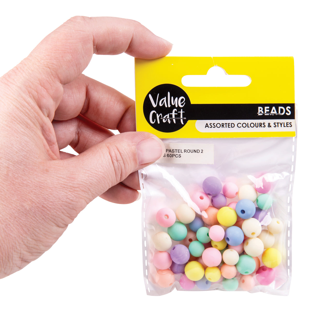 Wooden Beads Pastel Colours Pack of 60 - Zart