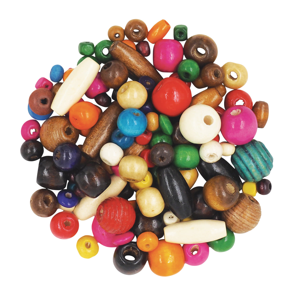 Wooden Beads Assorted Shapes 150g