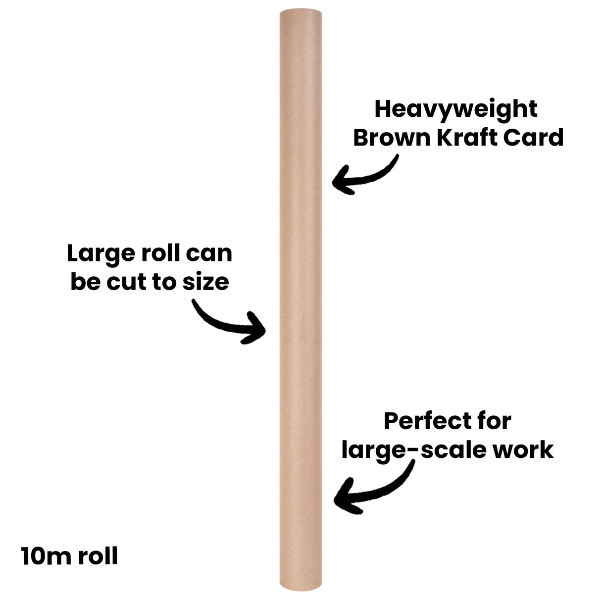 Brown Kraft Card 225gsm Roll - Zart