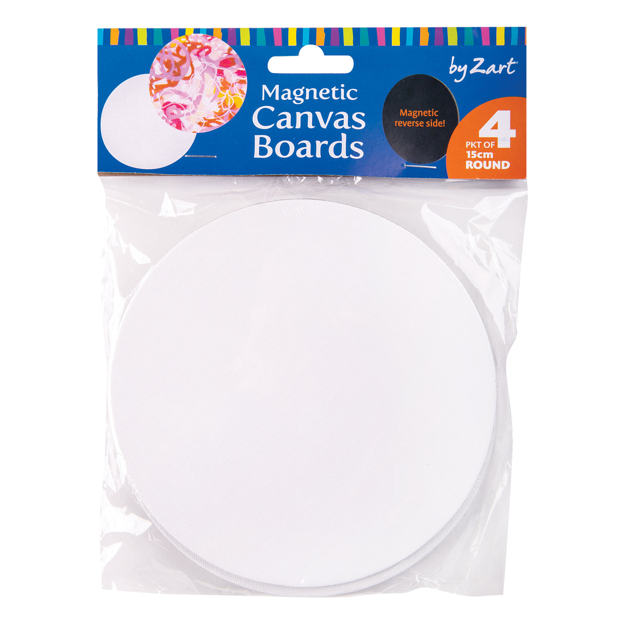 Magnetic Canvas Board Round Pack of 4 - Zart