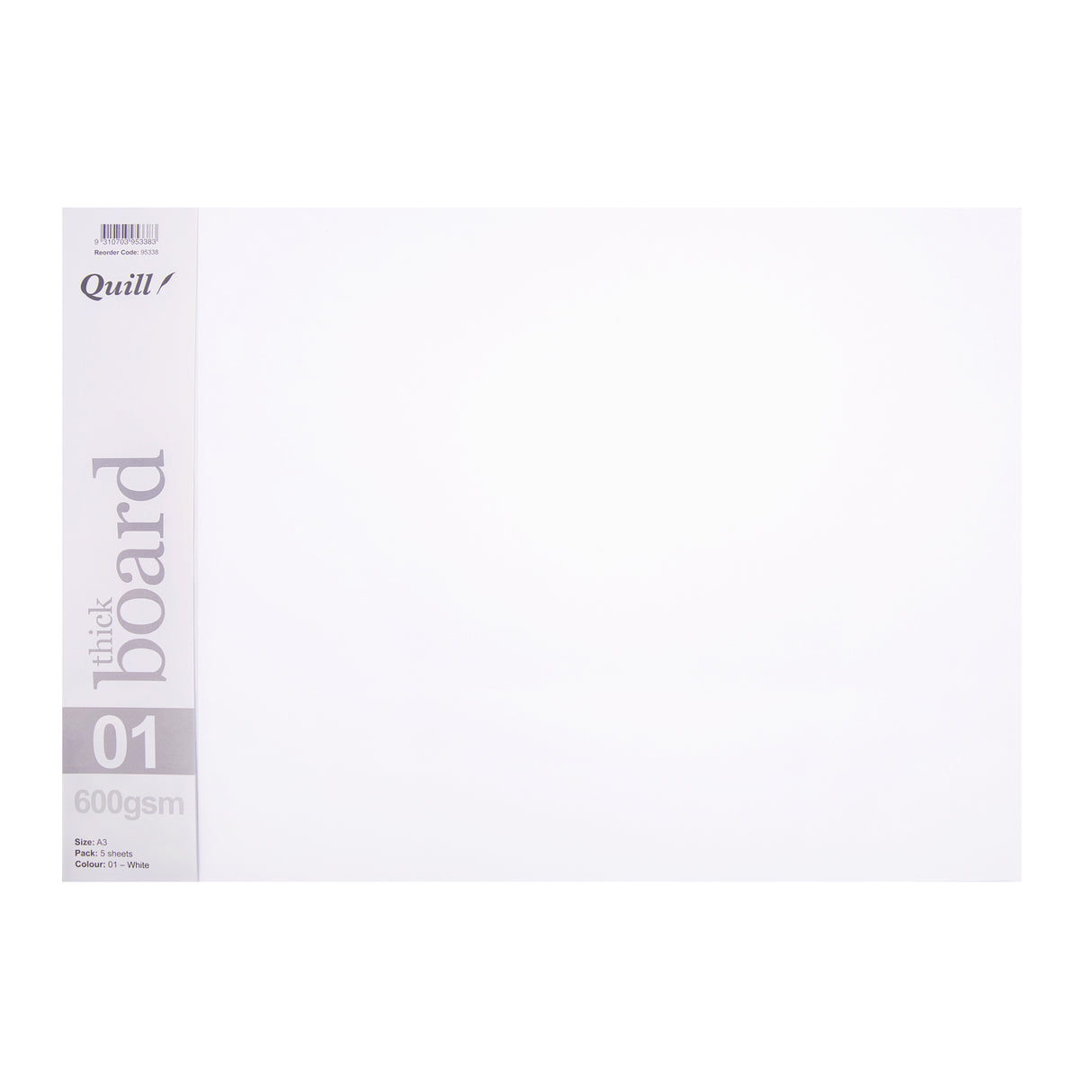 Quill Pasteboard A3 600gsm White Pack of 5 - Zart