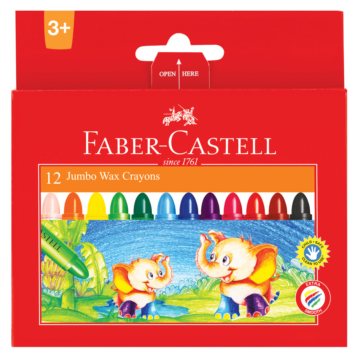 Faber-Castell Jumbo Wax Crayons Set of 12 - Zart