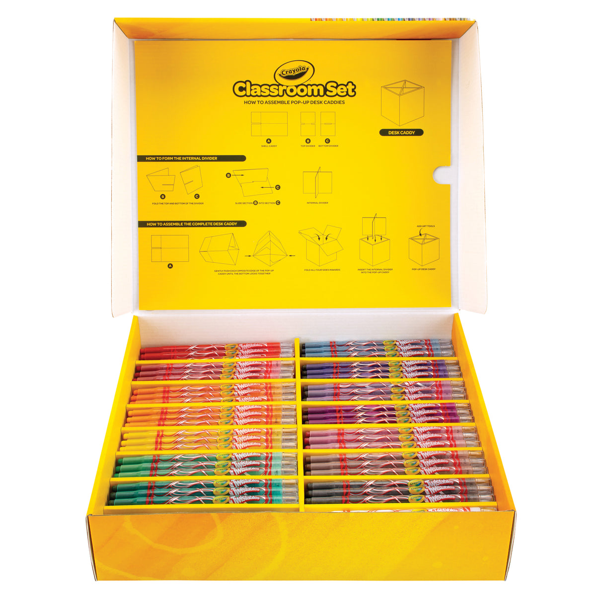 Crayola Twistable Crayon with Desk Caddies Classpack of 240 - Zart