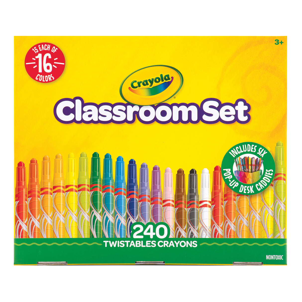 Crayola Twistable Crayon with Desk Caddies Classpack of 240 - Zart