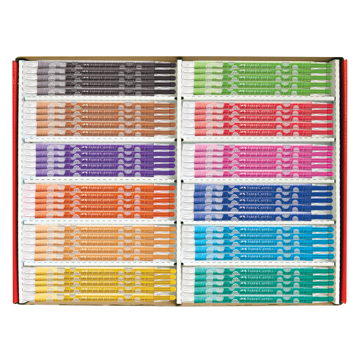 Faber-Castell Jumbo Twist Crayons Classpack of 144