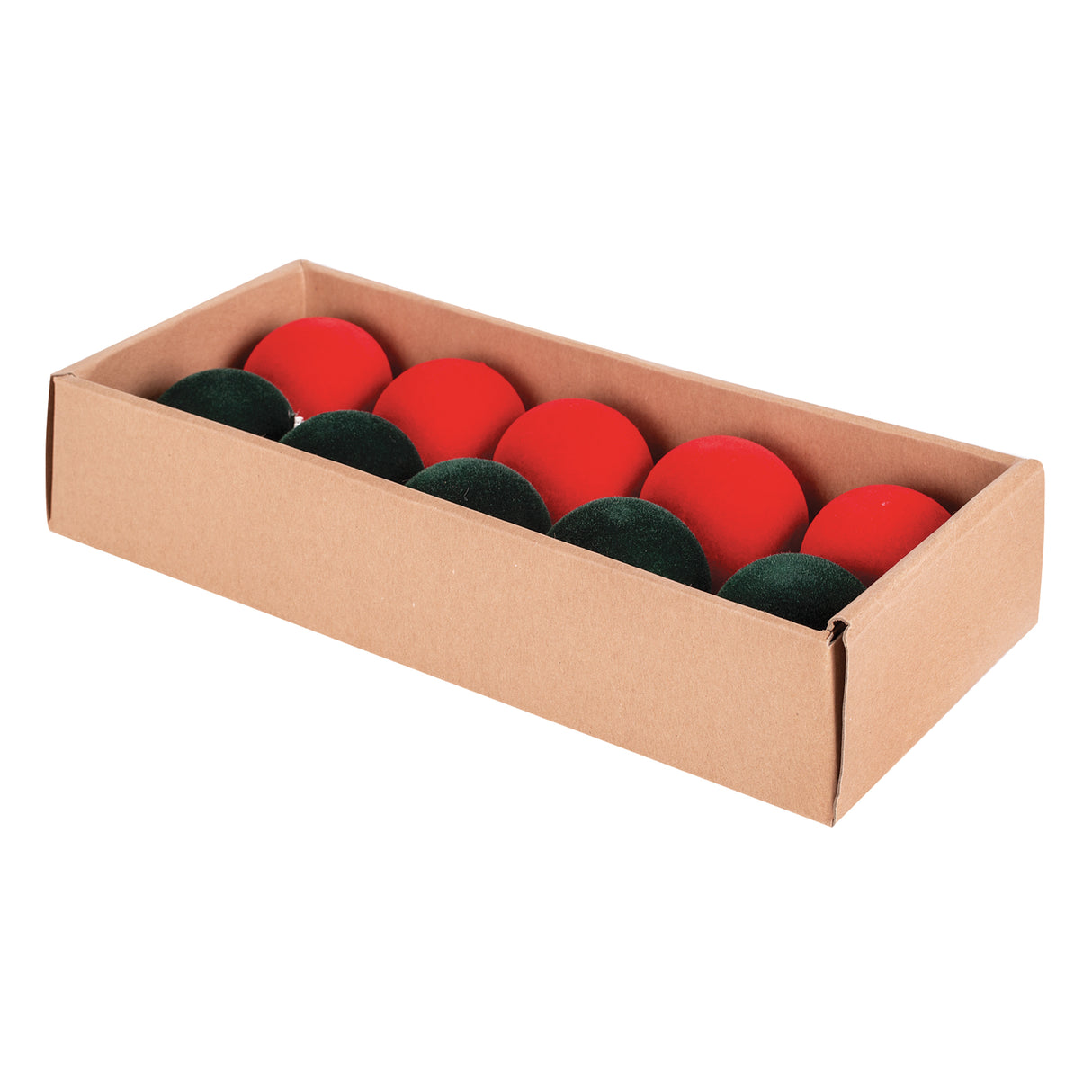 Flocked Baubles 6cm Pack of 10 - Zart