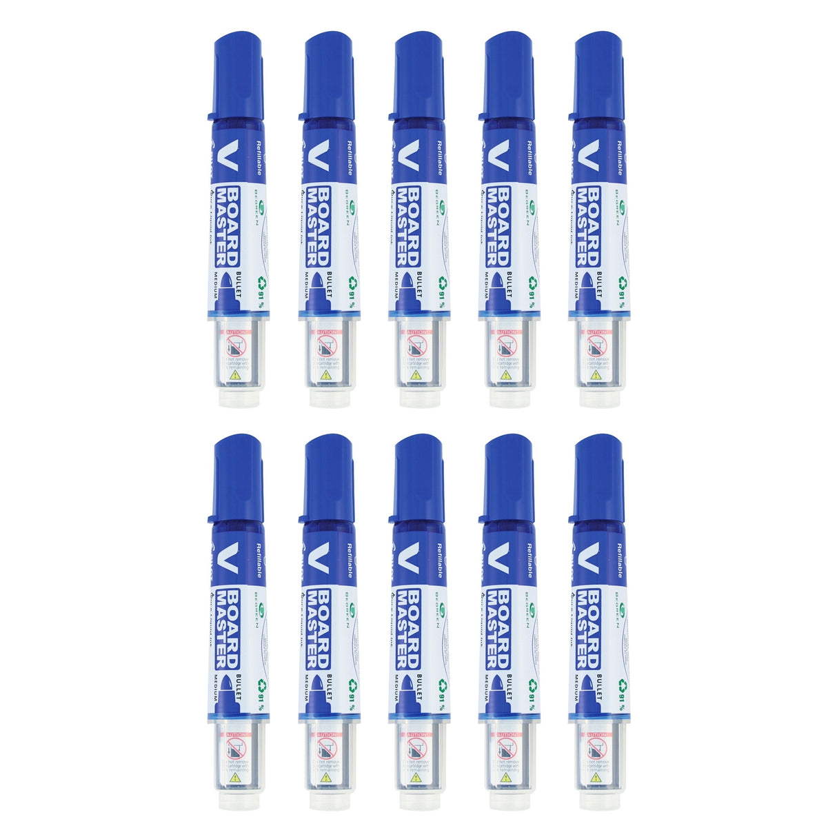 Pilot BegreeN V Board Master Whiteboard Marker 0.9mm Bullet Pack of 10 - Zart