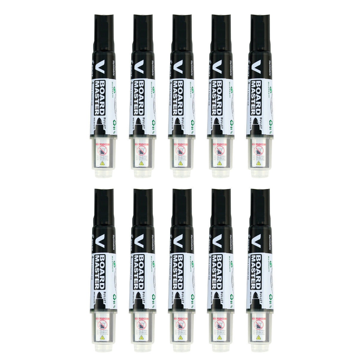 Pilot BegreeN V Board Master Whiteboard Marker 0.9mm Bullet Pack of 10 - Zart