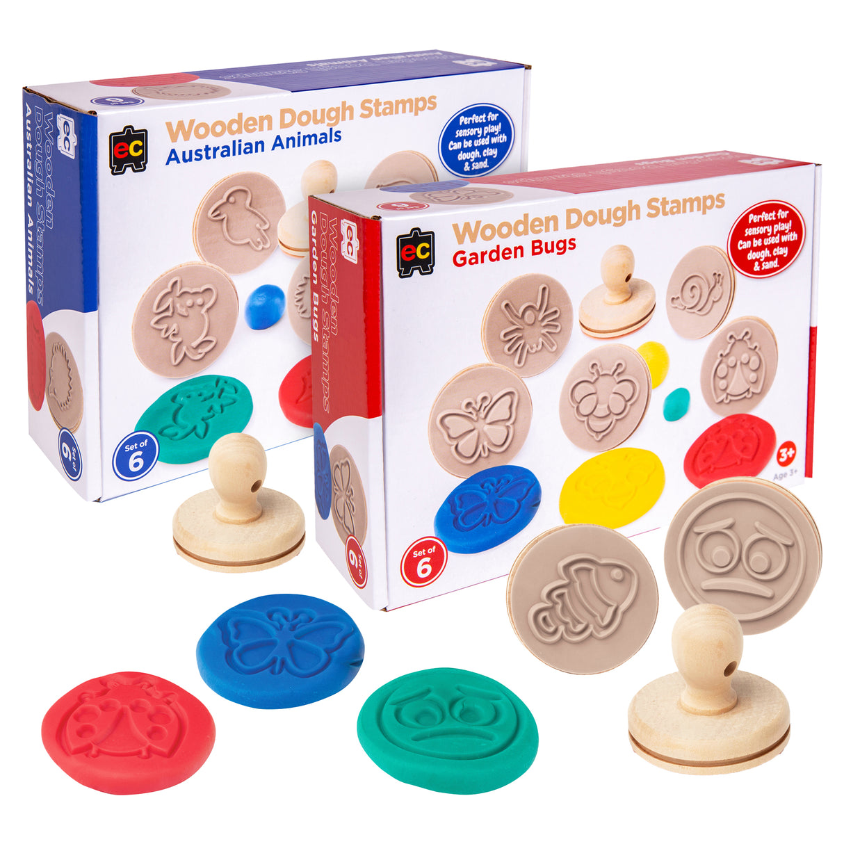 EC Wooden Dough Stamps Pack of 6 - Zart