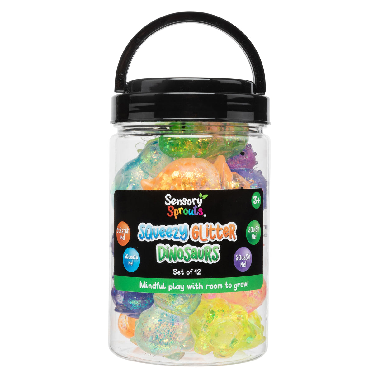 Sensory Sprouts Squeeze Glitter Shapes Pack of 12 - Zart