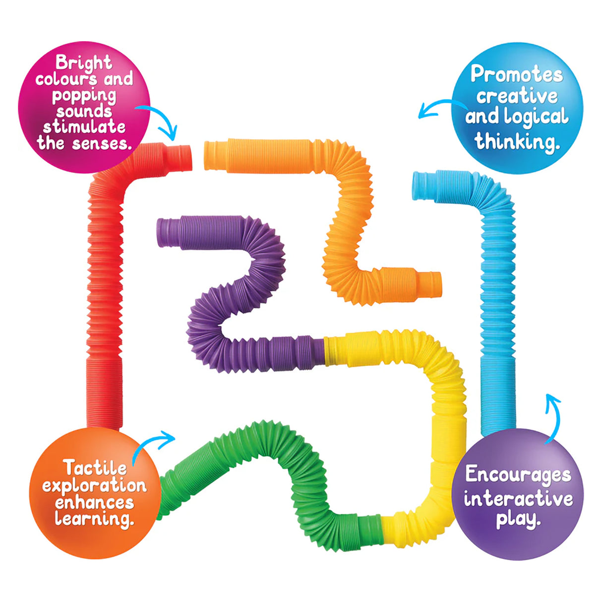 Sensory Sprouts Rainbow Pull Pipes - Zart