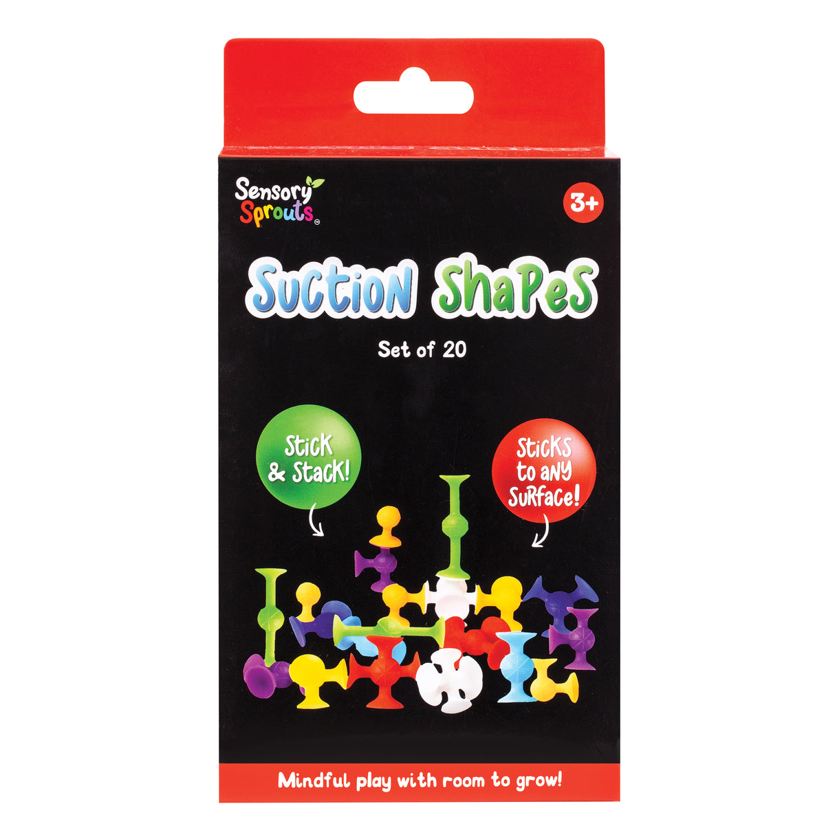 Sensory Sprouts Suction Shapes Pack of 20 - Zart