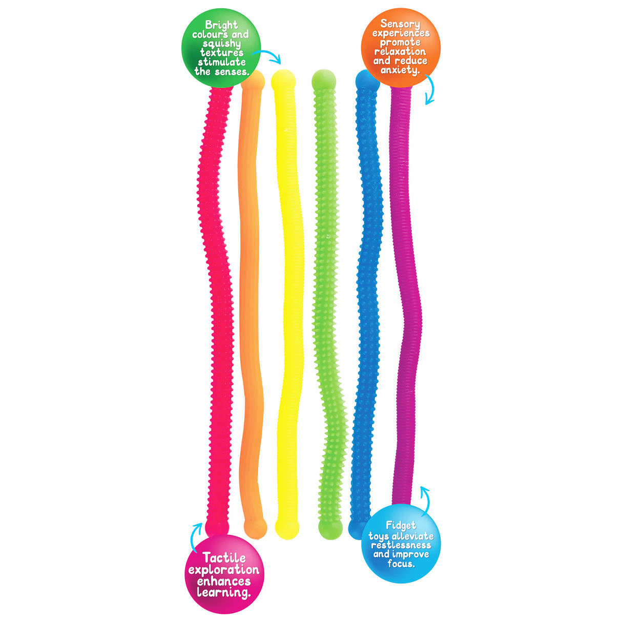 Sensory Sprouts Stretch Strings Pack of 6 - Zart