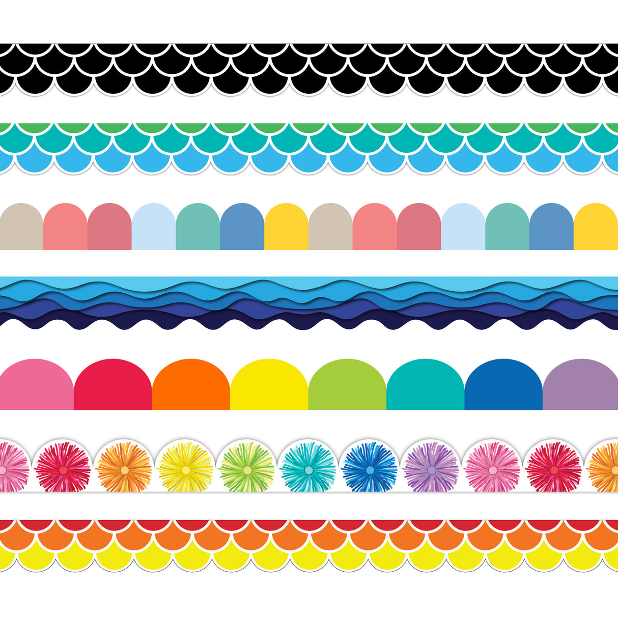 Scallop Border 90cm x 7cm Pack of 12 - Zart