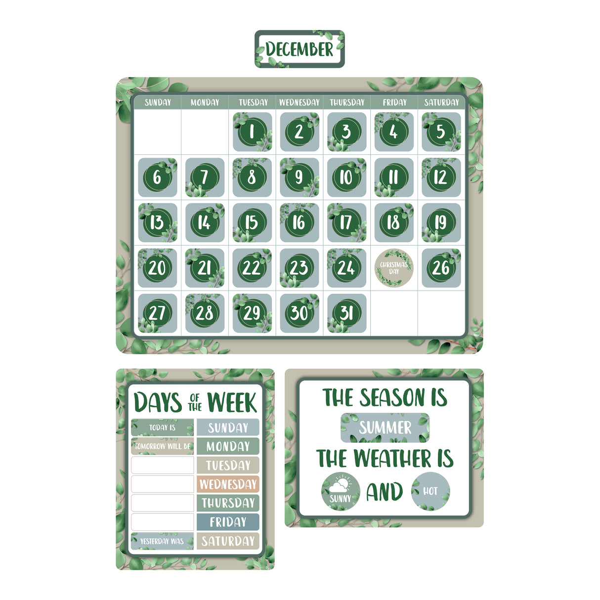 Calendar Bulletin Board Set - Zart