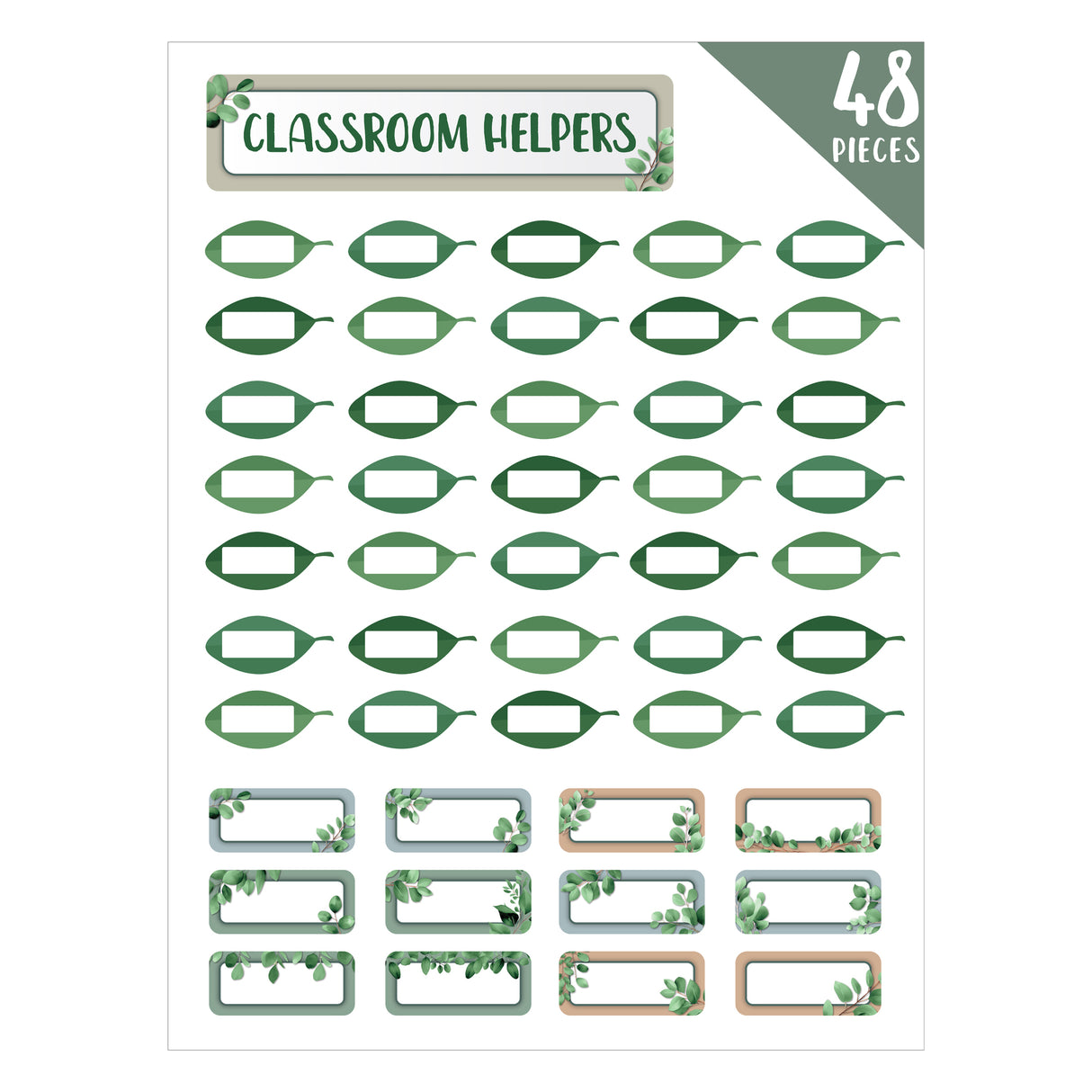 Eucalyptus Essentials Classroom Helpers Bulletin Board Set - Zart
