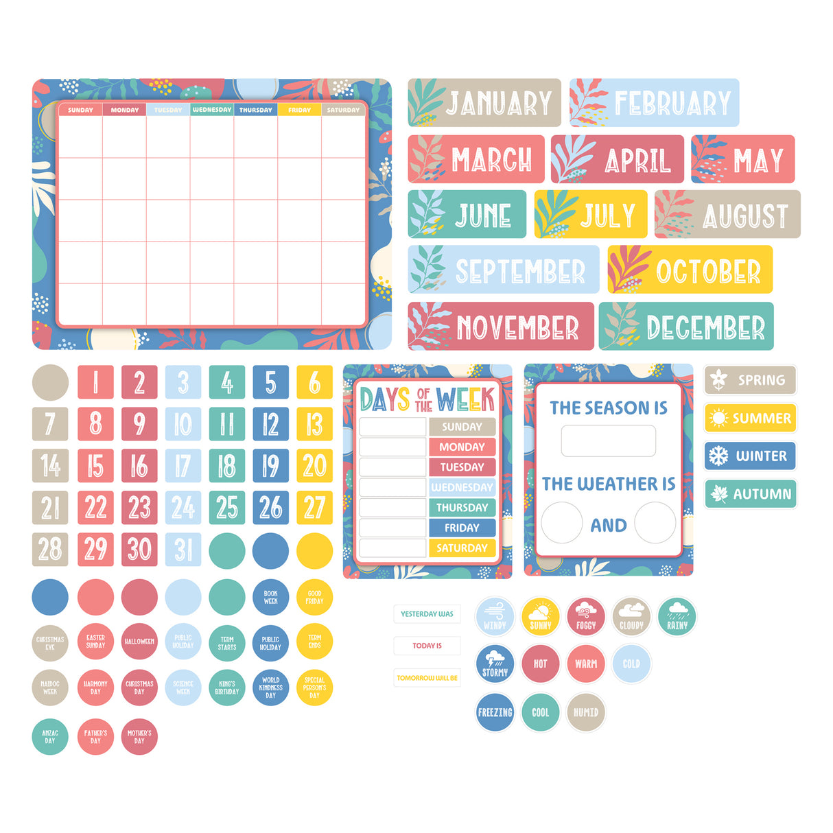 Calendar Bulletin Board Set - Zart