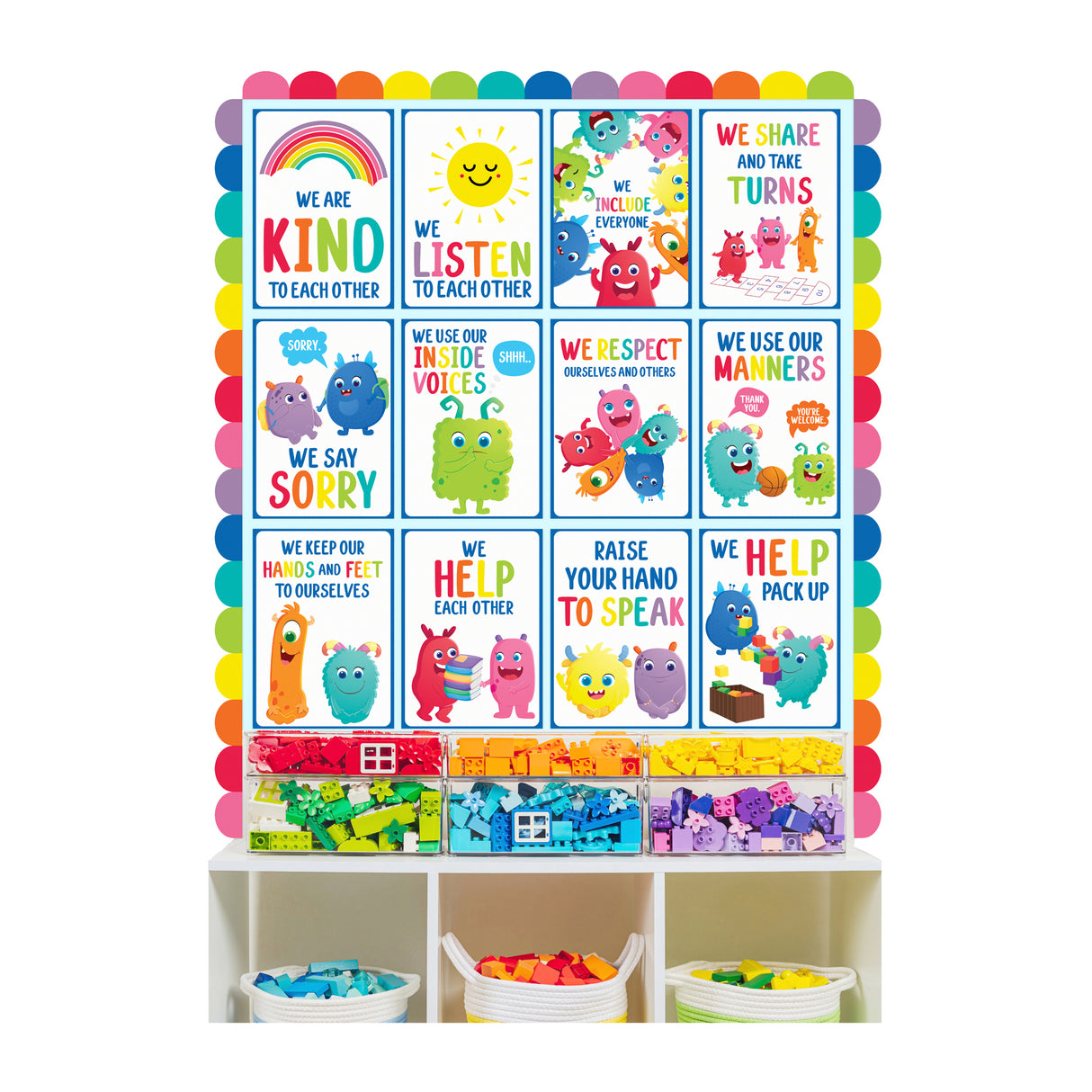 Giggle & Grow Classroom Rules Poster Set of 12 - Zart