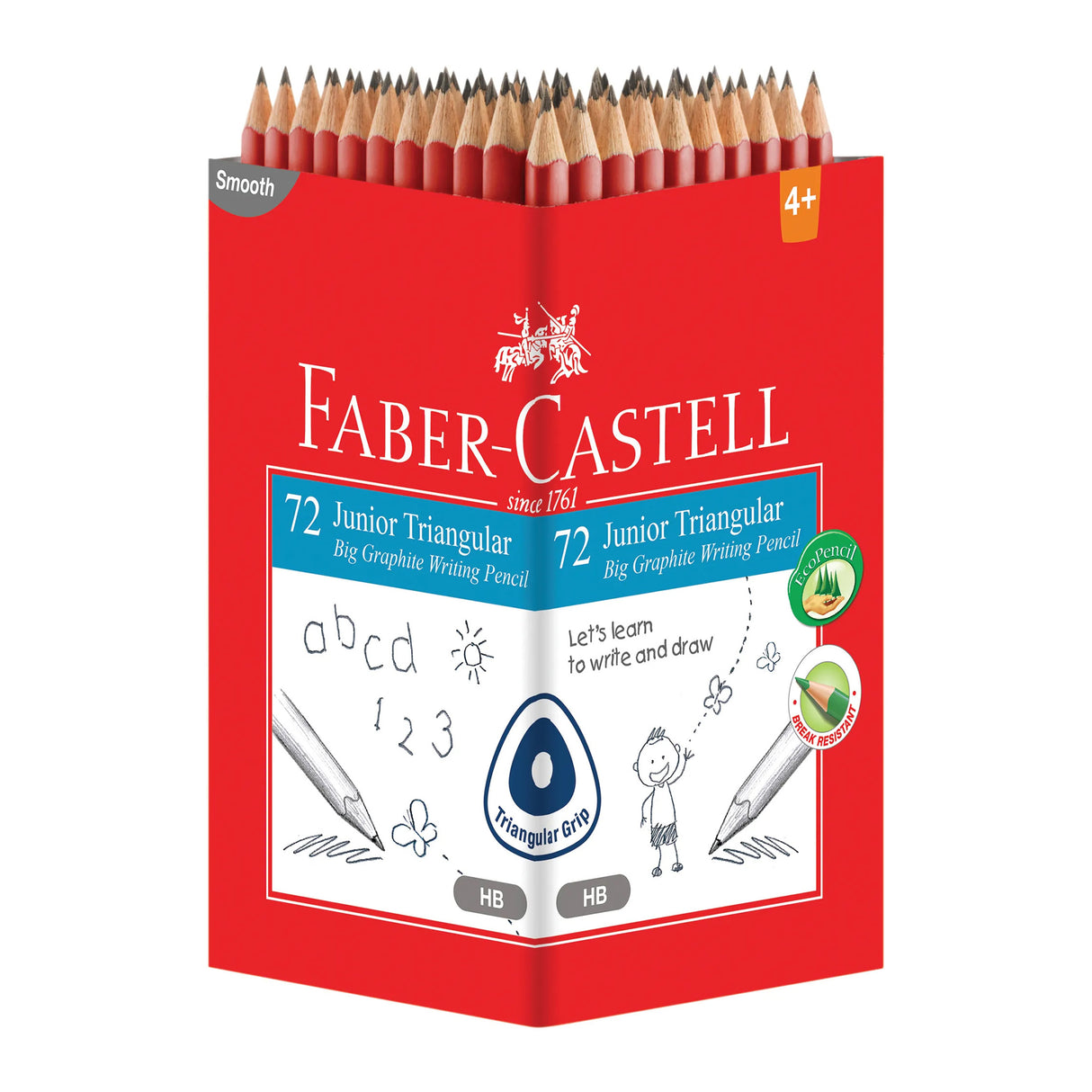 Faber Castell Junior Triangle Pencil HB Pack of 72 - Zart
