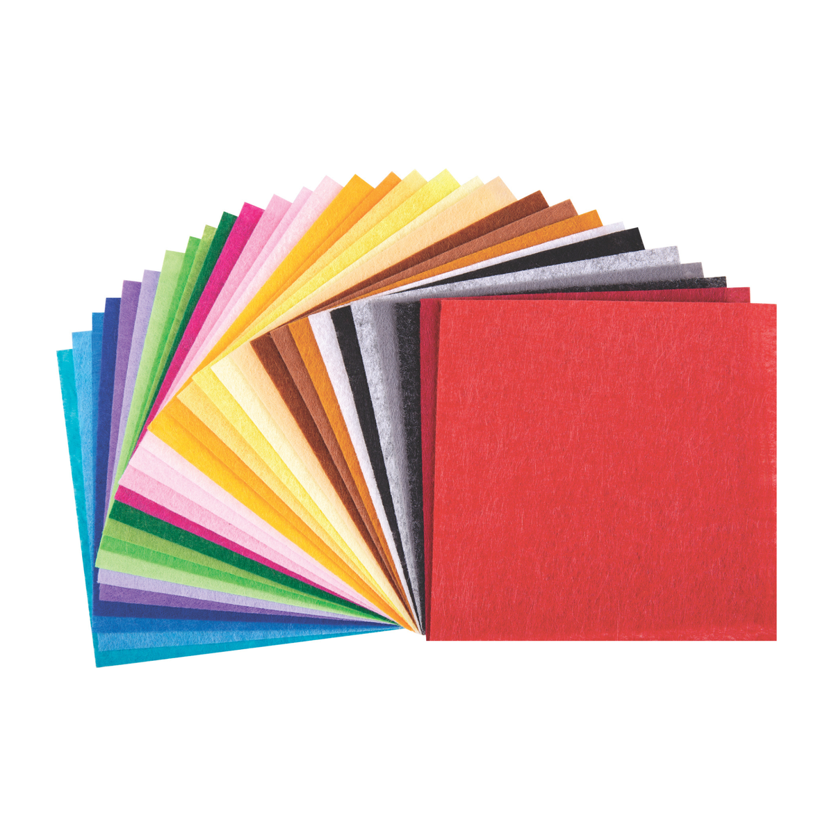 Zart Coloured Wool Felt Squares Pack of 50