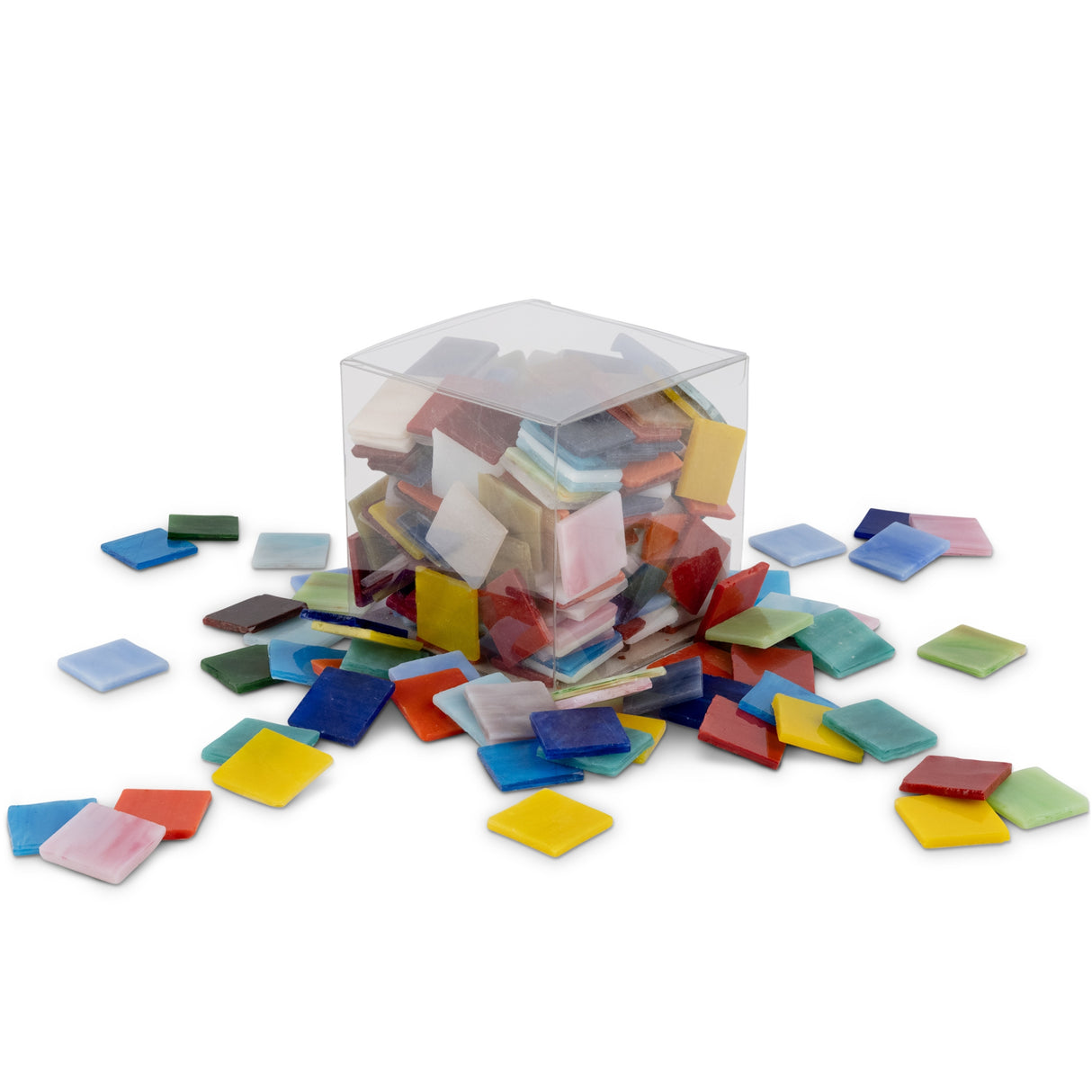 Glass Coloured Mosaic Tiles 25x25mm 1kg - Zart