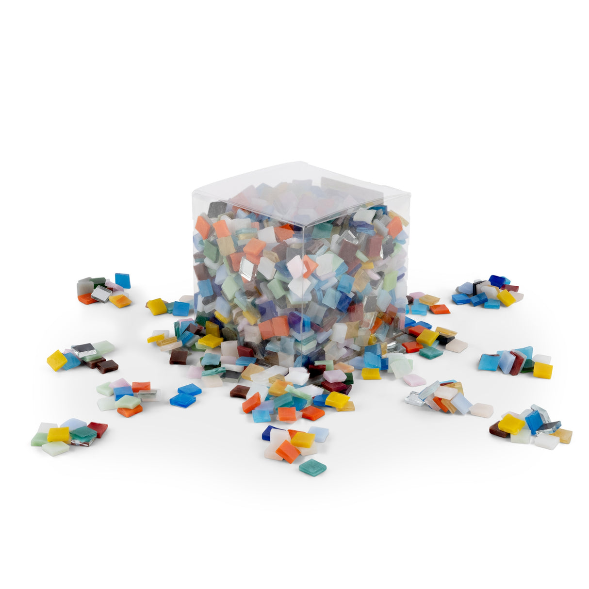 Glass Coloured Mosaic Tiles Mini 10x10mm 1kg - Zart