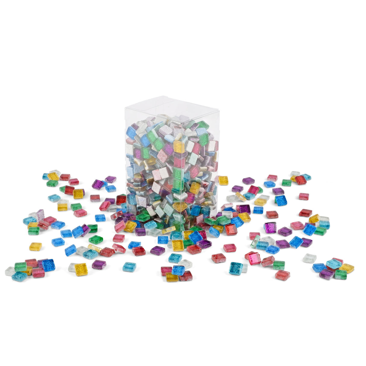 Glass Glitter Coloured Mosaic Tiles Mini 500g - Zart