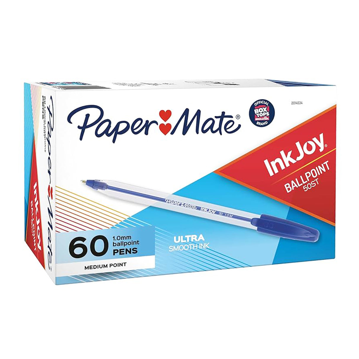 Paper Mate InkJoy 50ST Pen 1.0mm Medium Tip Blue - Pack of 60 - Zart