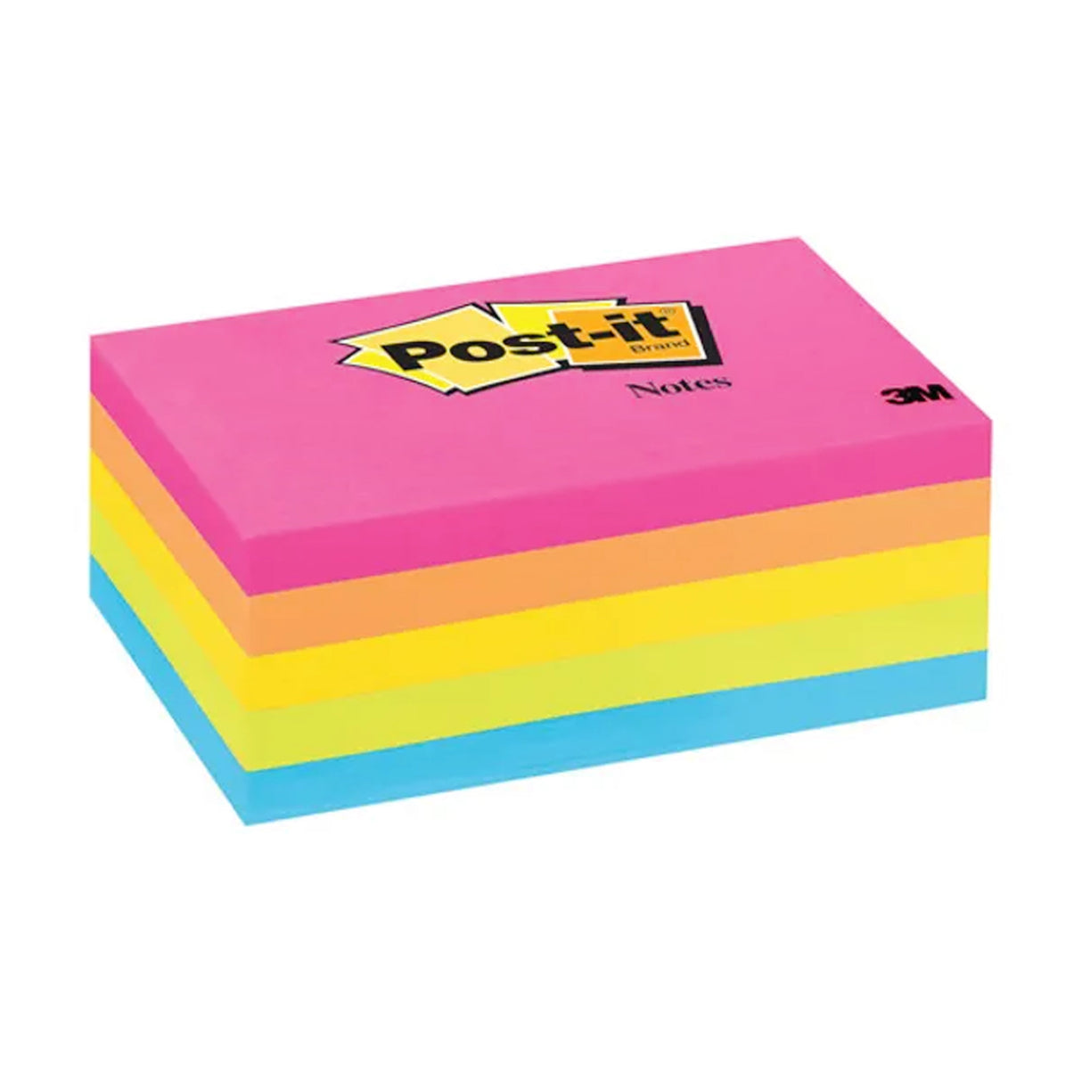 Post-it Notes Super Sticky Neon Asst Colours 76 x 127mm Pack of 5 - Zart
