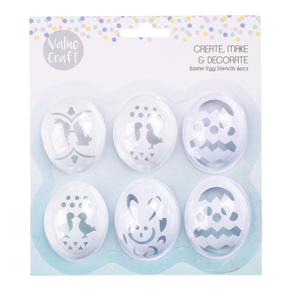 Easter Egg Stencils Pack of 6 - Zart