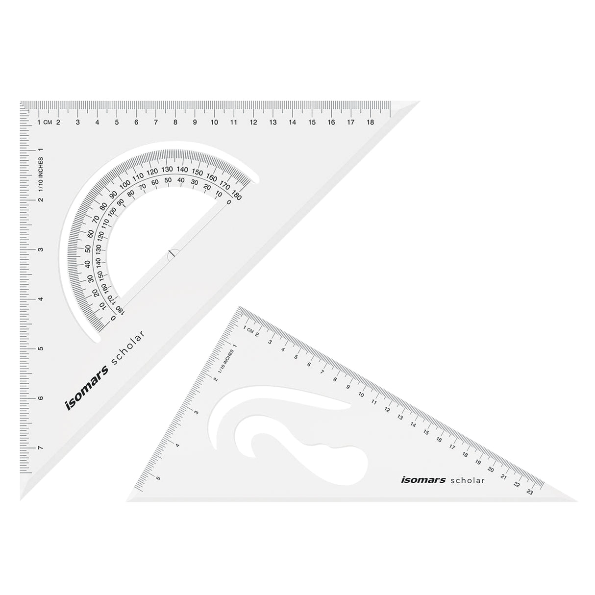 Set Squares Large 45 & 60 degrees Set of 2
