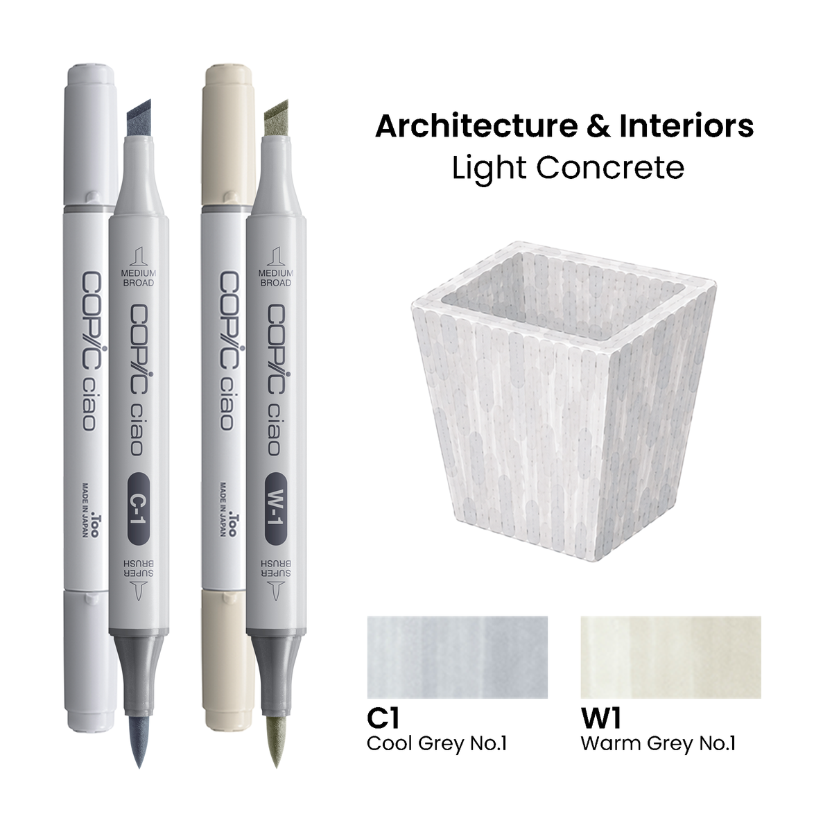 Copic Ciao Set Architecture & Interiors - Light Concrete
