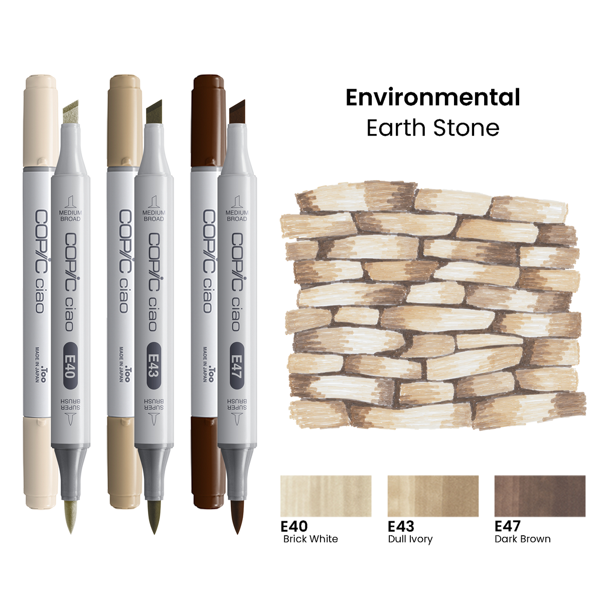 Copic Ciao Set Organic Environmental - Earth Stone
