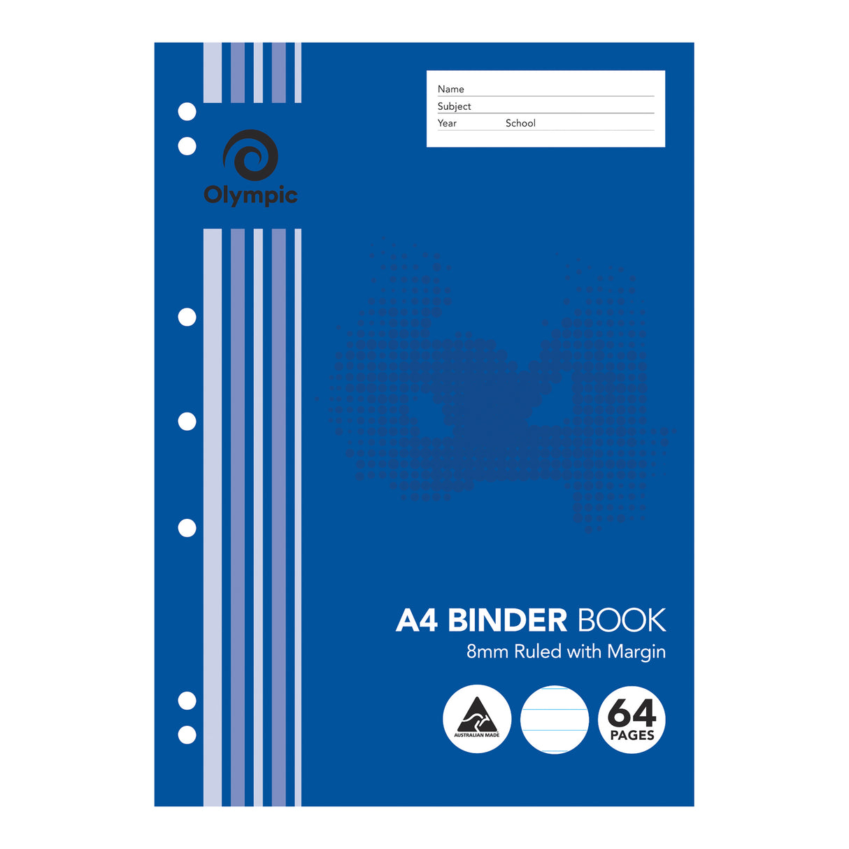 Olympic Binder Book A4 8mm lines with margin 64 pages - Zart