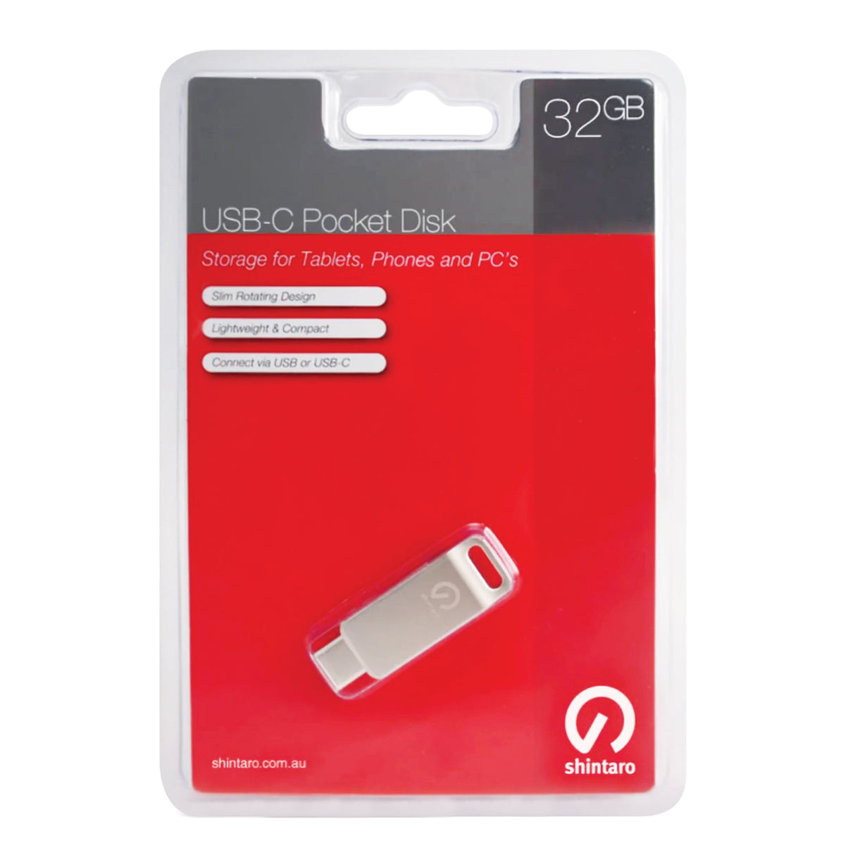 Shintaro Pocket Disk OTG USB-C & USB-A