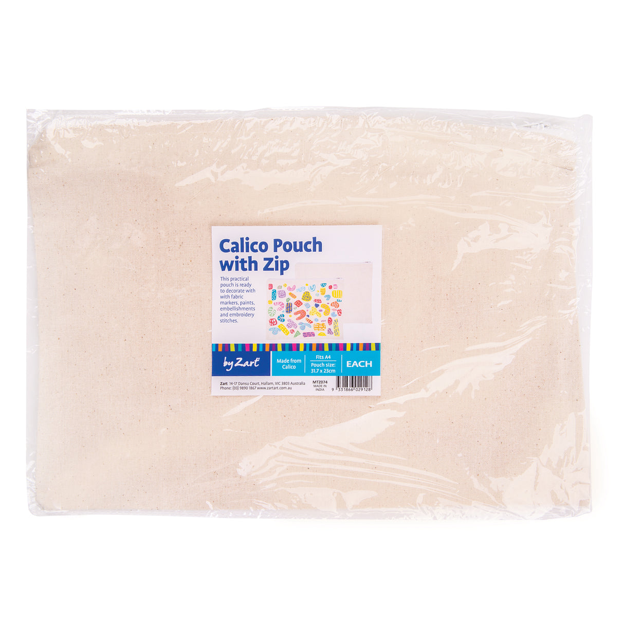 Calico Zip Pouch - Zart