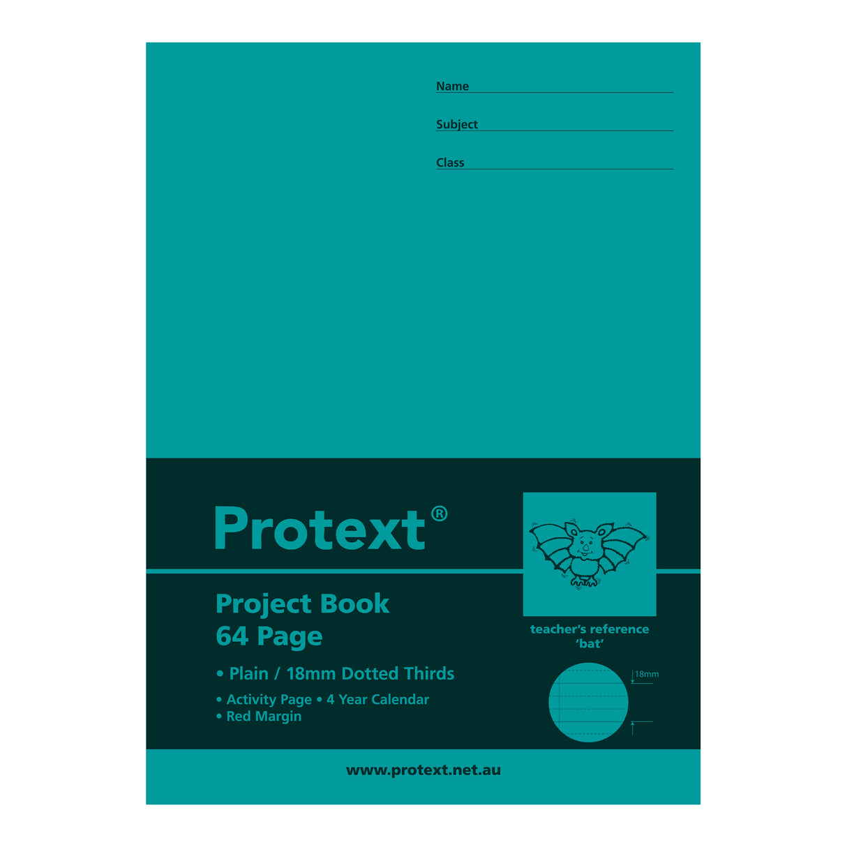 Protext Dotted Thirds Project Book 330x240mm Plain/18mm 64 pages - Zart