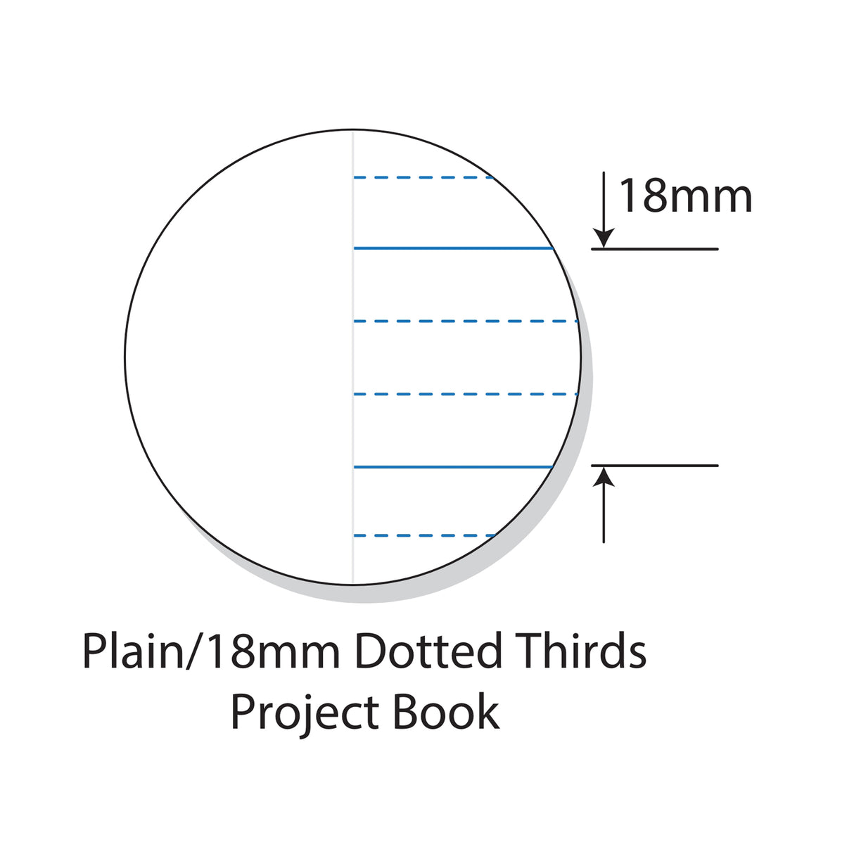 Protext Dotted Thirds Project Book 330x240mm Plain/18mm 64 pages - Zart